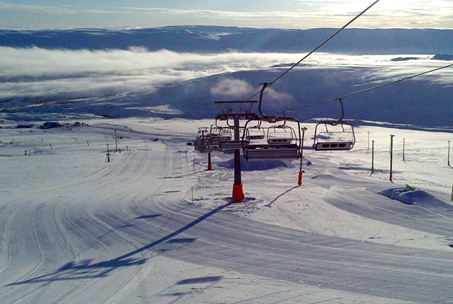 Hlidarfjall ski resort Iceland