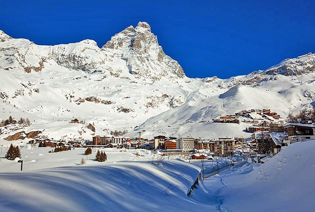 Cervinia village view IT.